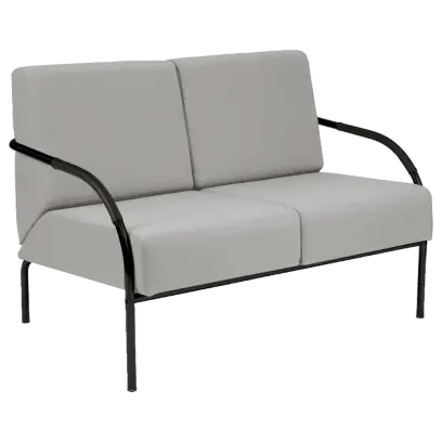 SPA 2 černý lak, koženka AN 052 - koženka šedá